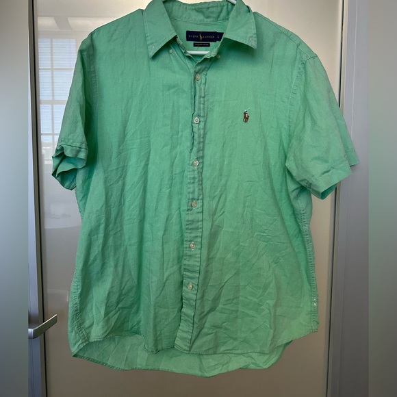 Ralph Lauren Other - Polo by Ralph Lauren Short-Sleeve Chambray Oxford Sport Green Shirt size Large